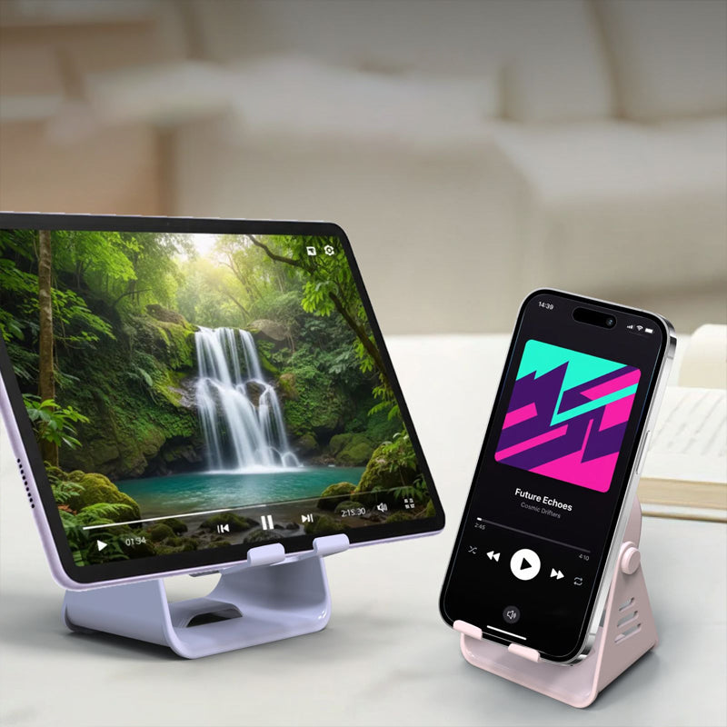🥳2026 HOT SALE🥳💞50K+ SOLD!🔊📱 50% OFF! Induction Speaker Phone Stand – No Bluetooth needed, just place & play. 360° surround sound, holds any phone. Effortless audio! 🎶✨