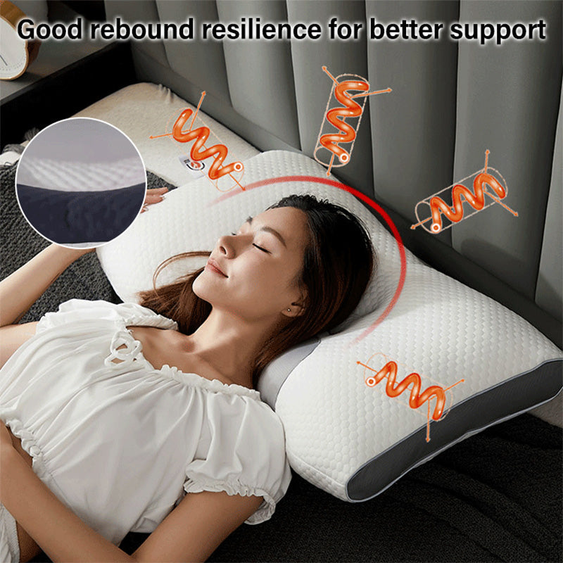 🥳2026 HOT SALE🥳💞50K+ SOLD!🌙🛏️ 50% OFF! Antibacterial Memory Foam Neck Pillow – Ergonomic support, fast rebound, breathable & anti‑mite. Massage + heat for deep relaxation. 😴✨