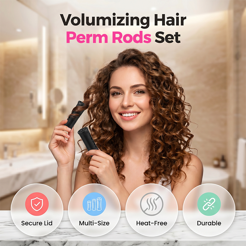 🥳2026 HOT SALE🥳💞50K+ SOLD!🌊🌀 50% OFF! Hair Perm Rods with Lid – Lift flat roots, create bouncy curls. Secure cap keeps hair in place, no slipping! 💇‍♀️✨