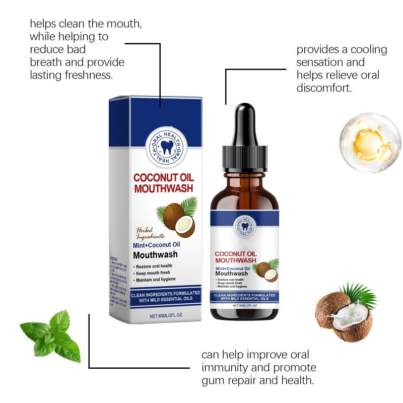 🥳2026 HOT SALE🥳💞50K+ SOLD!🌿🦷 50% OFF! Natural Coconut & Mint Mouthwash – Gentle, alcohol‑free, soothes gums. Long‑lasting fresh breath, brightens smile. Safe for daily use! 💚✨