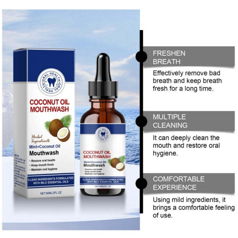 🥳2026 HOT SALE🥳💞50K+ SOLD!🌿🦷 50% OFF! Natural Coconut & Mint Mouthwash – Gentle, alcohol‑free, soothes gums. Long‑lasting fresh breath, brightens smile. Safe for daily use! 💚✨