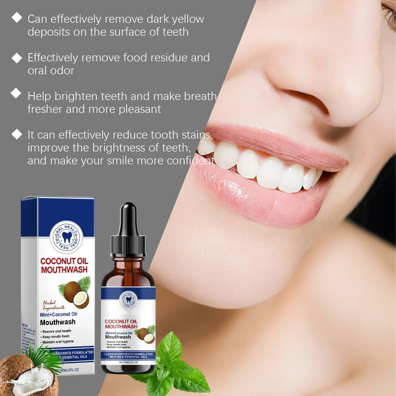 🥳2026 HOT SALE🥳💞50K+ SOLD!🌿🦷 50% OFF! Natural Coconut & Mint Mouthwash – Gentle, alcohol‑free, soothes gums. Long‑lasting fresh breath, brightens smile. Safe for daily use! 💚✨