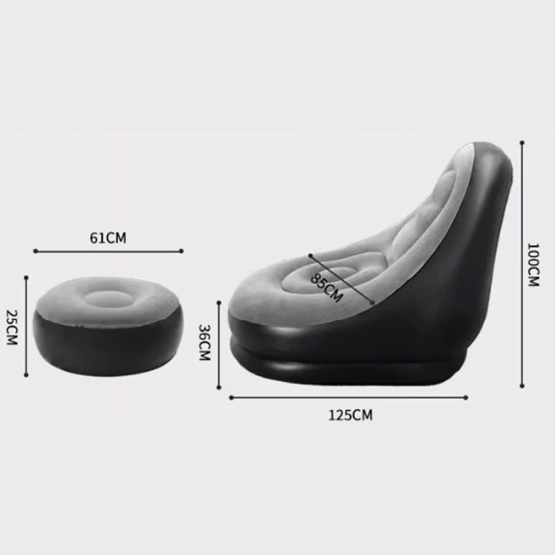 🥳2026 HOT SALE🥳💞50K+ SOLD! 🛋️🎁 50% OFF! Inflatable Bean Bag with Footstool & Electric Pump – velvety-soft PVC, supports 150kg, ready in 2 minutes! Relax in comfort! ✨💪