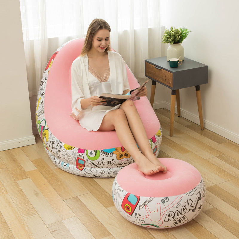 🥳2026 HOT SALE🥳💞50K+ SOLD! 🛋️🎁 50% OFF! Inflatable Bean Bag with Footstool & Electric Pump – velvety-soft PVC, supports 150kg, ready in 2 minutes! Relax in comfort! ✨💪