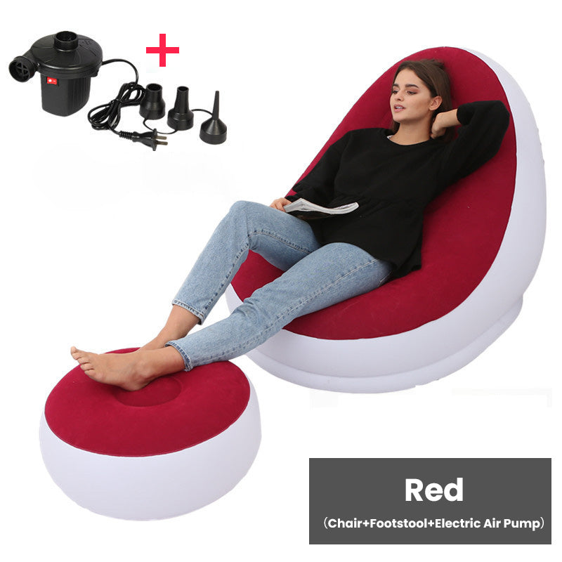 🥳2026 HOT SALE🥳💞50K+ SOLD! 🛋️🎁 50% OFF! Inflatable Bean Bag with Footstool & Electric Pump – velvety-soft PVC, supports 150kg, ready in 2 minutes! Relax in comfort! ✨💪