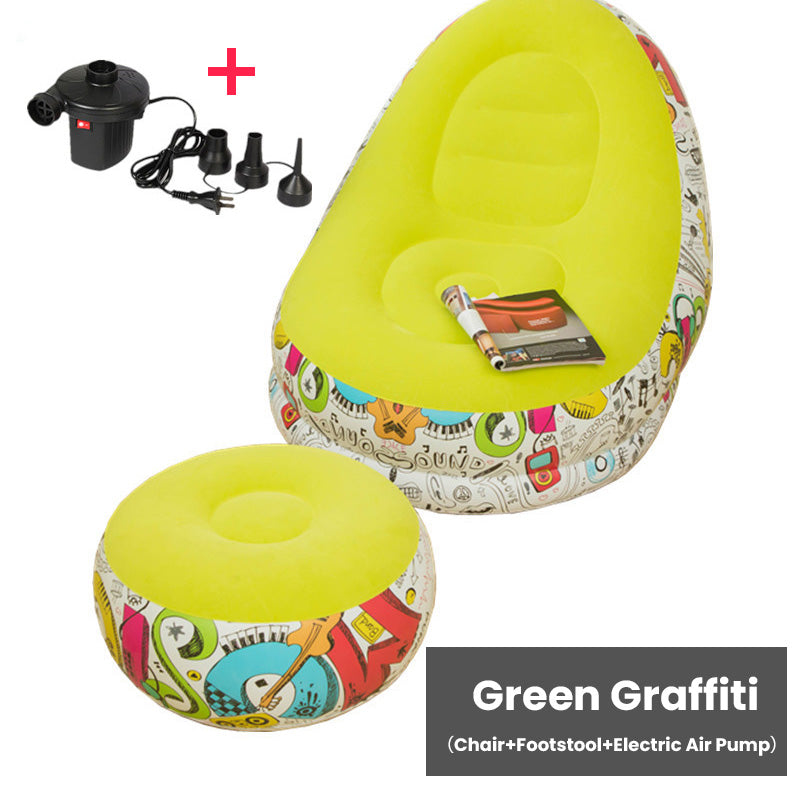 🥳2026 HOT SALE🥳💞50K+ SOLD! 🛋️🎁 50% OFF! Inflatable Bean Bag with Footstool & Electric Pump – velvety-soft PVC, supports 150kg, ready in 2 minutes! Relax in comfort! ✨💪