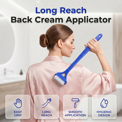 🥳2026 HOT SALE🥳💞50K+ SOLD!🧴✨ 50% OFF! Long Reach Back Applicator Roller – Smooth glide, curved ergonomic handle. Apply lotion & sunscreen to every spot – no twisting, no stretching! 🌀💪