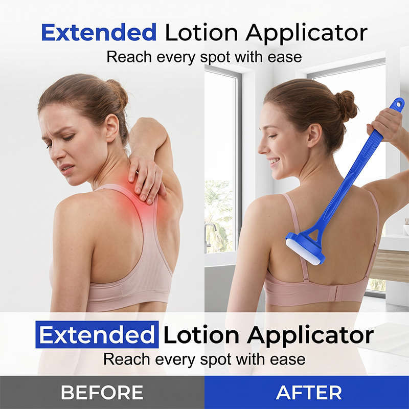 🥳2026 HOT SALE🥳💞50K+ SOLD!🧴✨ 50% OFF! Long Reach Back Applicator Roller – Smooth glide, curved ergonomic handle. Apply lotion & sunscreen to every spot – no twisting, no stretching! 🌀💪