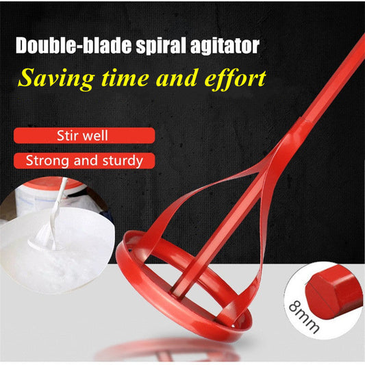🥳2026 HOT SALE🥳💞50K+ SOLD!🔧⚡ 50% OFF! Pousbo® Double‑blade Spiral Agitator – Fits most drills, hex shank, lengthened design. Mix paint, cement & putty fast. Save time & effort! 🛠️✨