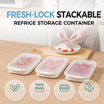 🥳2026 HOT SALE🥳💞50K+ SOLD! 📦🧊 50% OFF! Stackable Fridge Container with Airtight Lid – Transparent for quick view, stackable for space saving. Food‑grade, easy clean – a smarter fridge! 🏠✨