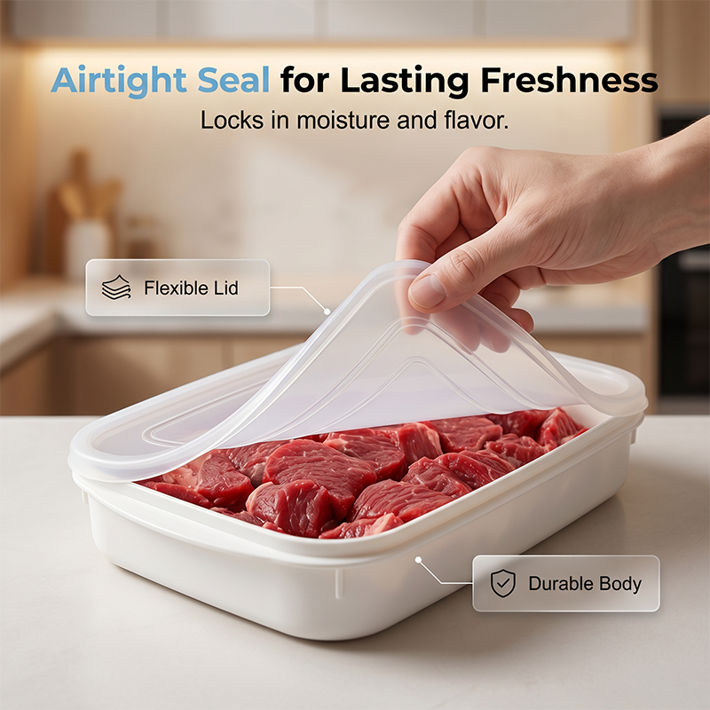 🥳2026 HOT SALE🥳💞50K+ SOLD! 📦🧊 50% OFF! Stackable Fridge Container with Airtight Lid – Transparent for quick view, stackable for space saving. Food‑grade, easy clean – a smarter fridge! 🏠✨