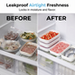 🥳2026 HOT SALE🥳💞50K+ SOLD! 📦🧊 50% OFF! Stackable Fridge Container with Airtight Lid – Transparent for quick view, stackable for space saving. Food‑grade, easy clean – a smarter fridge! 🏠✨