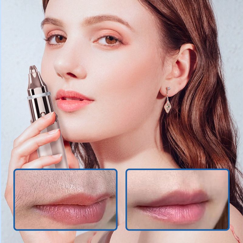 🥳2026 HOT SALE🥳💞50K+ SOLD!🪒🌸 50% OFF! 2‑in‑1 Facial Hair Remover & Eyebrow Trimmer – Gentle & painless, floating safety blade. Removes fine hair without nicks or redness. Sensitive skin friendly! ✨🌿