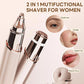 🥳2026 HOT SALE🥳💞50K+ SOLD!🪒🌸 50% OFF! 2‑in‑1 Facial Hair Remover & Eyebrow Trimmer – Gentle & painless, floating safety blade. Removes fine hair without nicks or redness. Sensitive skin friendly! ✨🌿