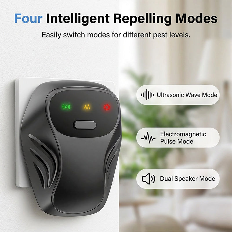🥳2026 HOT SALE🥳💞50K+ SOLD!🦟🚫 50% OFF! Ultrasonic Pest Repeller – 4 modes, 360° dual speakers. No chemicals, no traps. Covers whole rooms – safe for family! 🏠✨