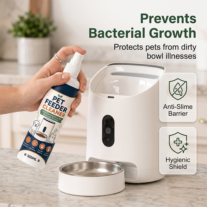 🥳2026 HOT SALE🥳💞50K+ SOLD!🐾🧼 50% OFF! Pet Feeder Cleaner Spray – Removes grease & dried food, eliminates odours. Safe for plastic, steel & ceramic. Includes towel! 🧴✨