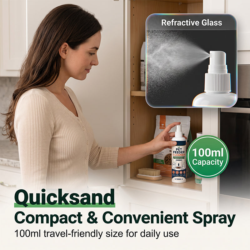 🥳2026 HOT SALE🥳💞50K+ SOLD!🐾🧼 50% OFF! Pet Feeder Cleaner Spray – Removes grease & dried food, eliminates odours. Safe for plastic, steel & ceramic. Includes towel! 🧴✨
