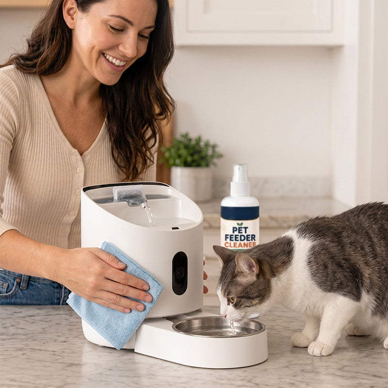 🥳2026 HOT SALE🥳💞50K+ SOLD!🐾🧼 50% OFF! Pet Feeder Cleaner Spray – Removes grease & dried food, eliminates odours. Safe for plastic, steel & ceramic. Includes towel! 🧴✨