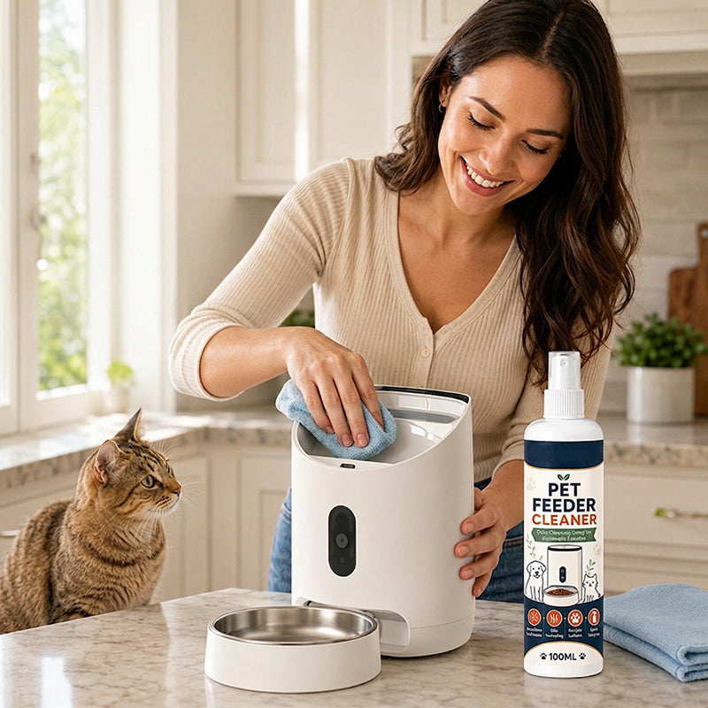 🥳2026 HOT SALE🥳💞50K+ SOLD!🐾🧼 50% OFF! Pet Feeder Cleaner Spray – Removes grease & dried food, eliminates odours. Safe for plastic, steel & ceramic. Includes towel! 🧴✨