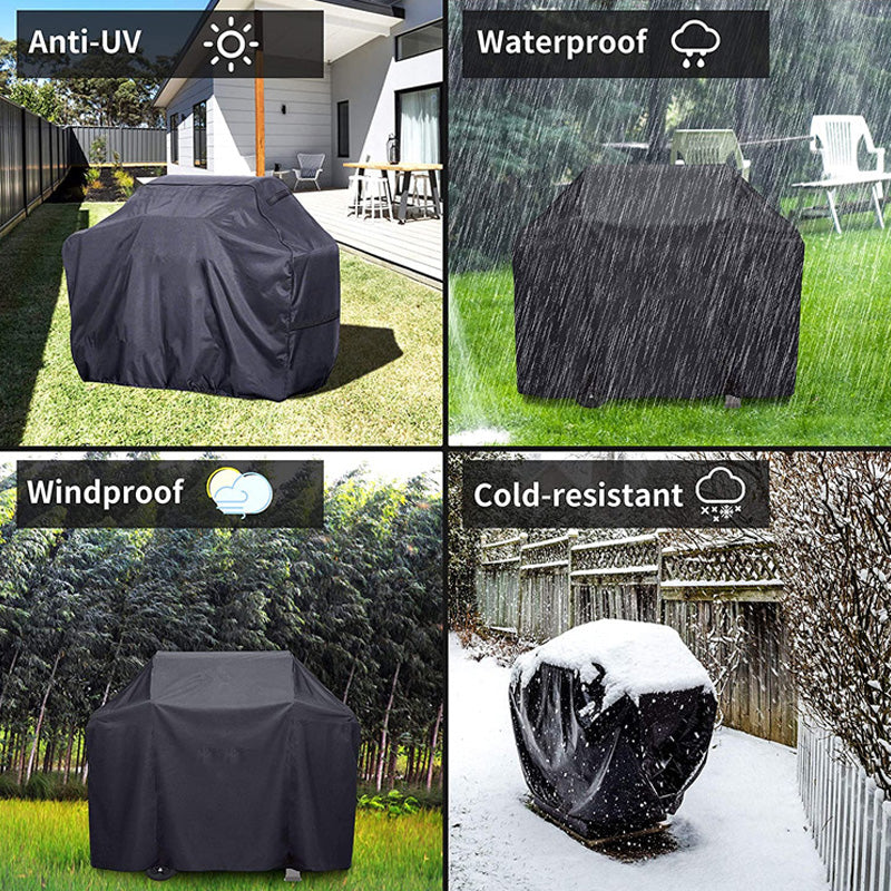 🥳2026 HOT SALE🥳💞50K+ SOLD!🍖🛡️ 50% OFF! Heavy‑Duty Waterproof BBQ Grill Cover – 210D Oxford fabric, PU coated. Shields from rain, sun & dust. Adjustable straps – stays put in wind! 🌧️☀️