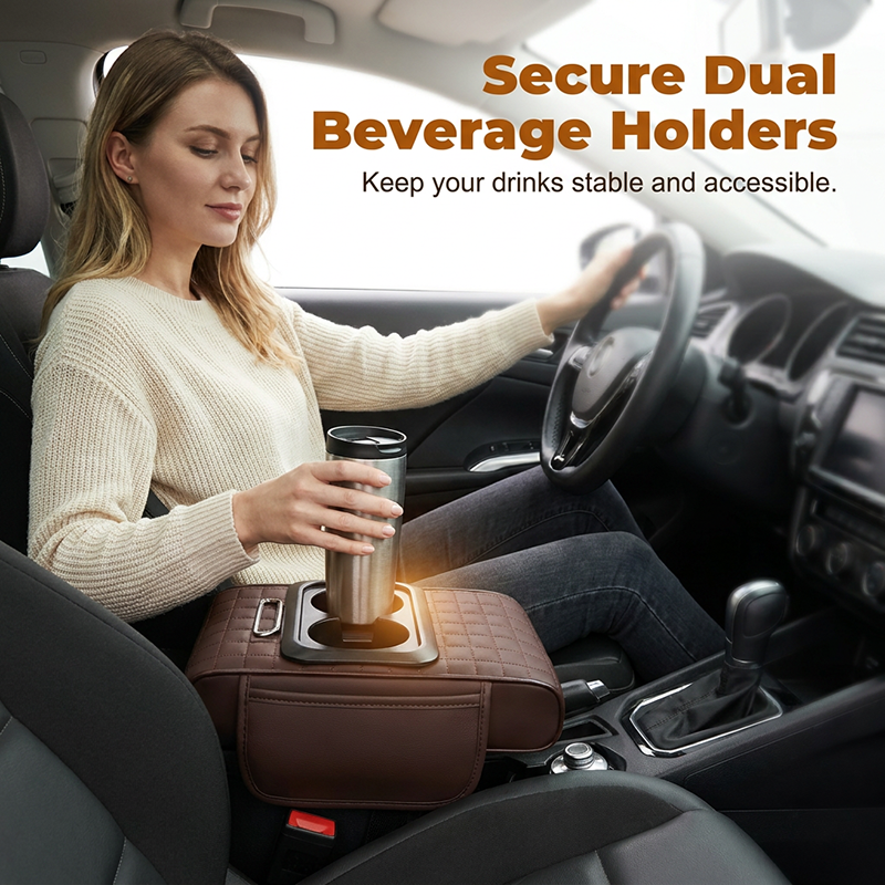 Multifunctional Car Console Storage Box & Armrest