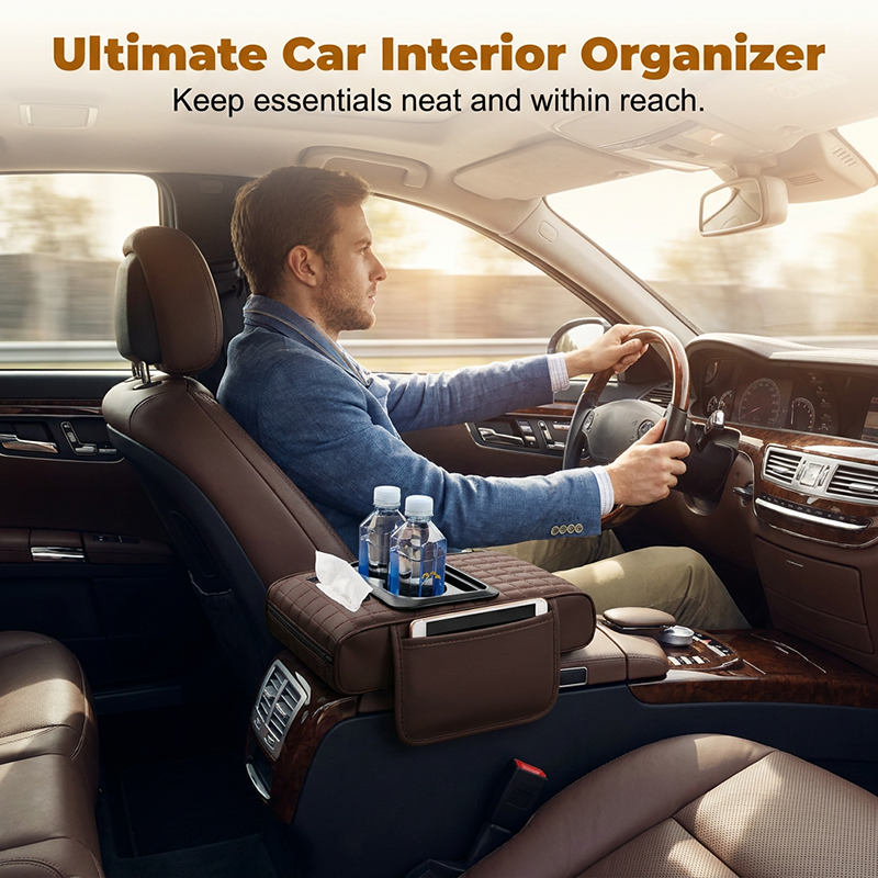 Multifunctional Car Console Storage Box & Armrest