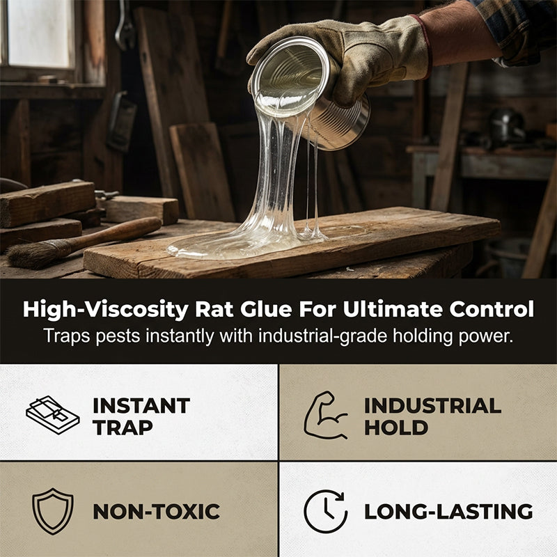 🥳2026 HOT SALE🥳💞50K+ SOLD! 🐭🚫 50% OFF! High‑Viscosity Mouse & Rat Glue – Instant pest eradication, unbreakable stretch tech traps rodents fast. No chemicals – safe for homes with kids & pets! 🛡️🧴
