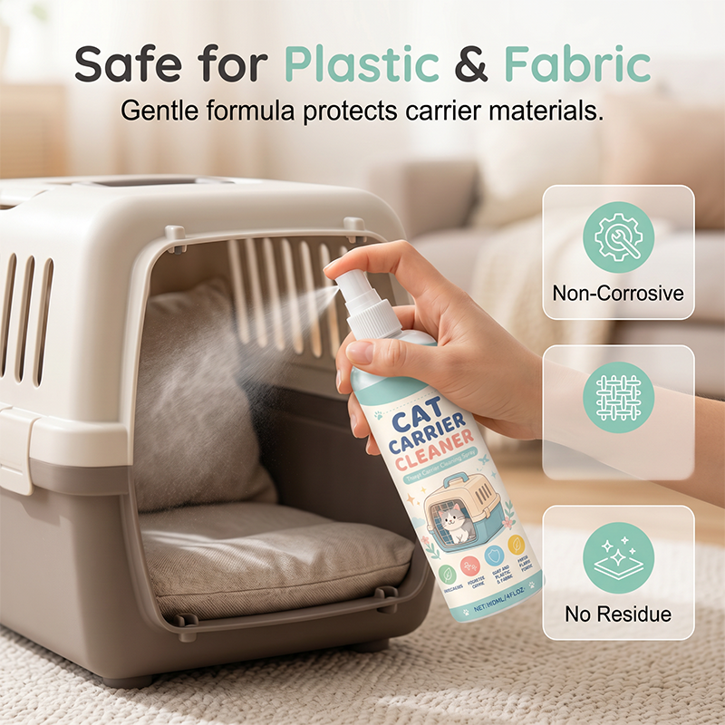 🥳2026 HOT SALE🥳💞50K+ SOLD!🐱🧼 50% OFF! Portable Cat Carrier Cleaner Spray – Fast‑acting, non‑toxic formula. Removes odours & stains instantly. Safe for plastic & fabric! 🛡️✨