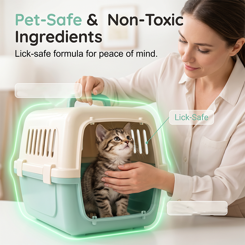 🥳2026 HOT SALE🥳💞50K+ SOLD!🐱🧼 50% OFF! Portable Cat Carrier Cleaner Spray – Fast‑acting, non‑toxic formula. Removes odours & stains instantly. Safe for plastic & fabric! 🛡️✨