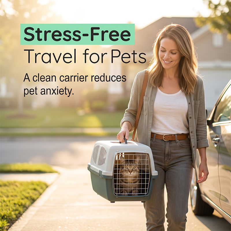🥳2026 HOT SALE🥳💞50K+ SOLD!🐱🧼 50% OFF! Portable Cat Carrier Cleaner Spray – Fast‑acting, non‑toxic formula. Removes odours & stains instantly. Safe for plastic & fabric! 🛡️✨