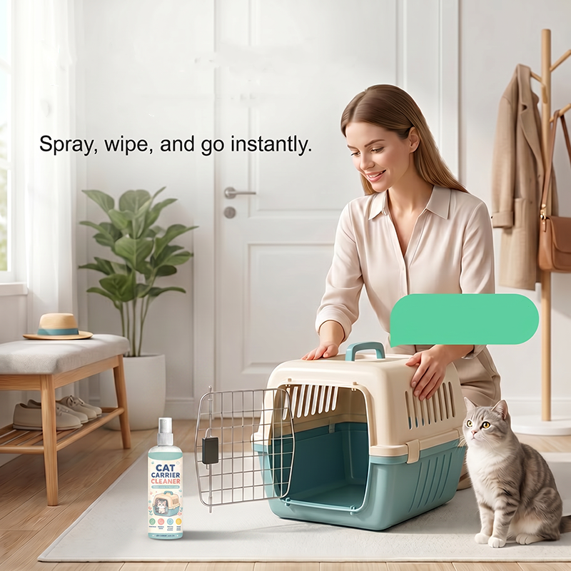 🥳2026 HOT SALE🥳💞50K+ SOLD!🐱🧼 50% OFF! Portable Cat Carrier Cleaner Spray – Fast‑acting, non‑toxic formula. Removes odours & stains instantly. Safe for plastic & fabric! 🛡️✨