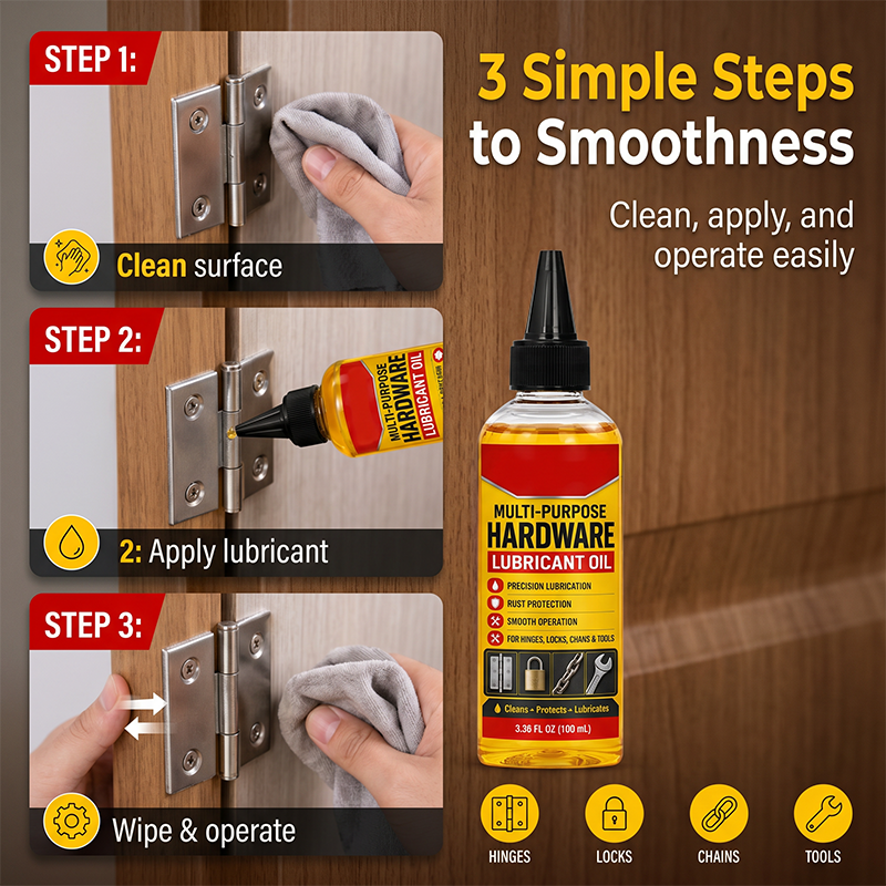 🥳2026 HOT SALE🥳💞50K+ SOLD! ⚙️🛢️ 50% OFF! Hardware Lubricant Oil – silences squeaky hinges, frees stuck padlocks & protects against rust. 4-in-1 formula cleans, prevents, lubricates & reduces friction. 30ml or 100ml – keep your home running smoothly! 🔧✨