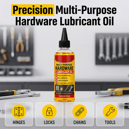 🥳2026 HOT SALE🥳💞50K+ SOLD! ⚙️🛢️ 50% OFF! Hardware Lubricant Oil – silences squeaky hinges, frees stuck padlocks & protects against rust. 4-in-1 formula cleans, prevents, lubricates & reduces friction. 30ml or 100ml – keep your home running smoothly! 🔧✨