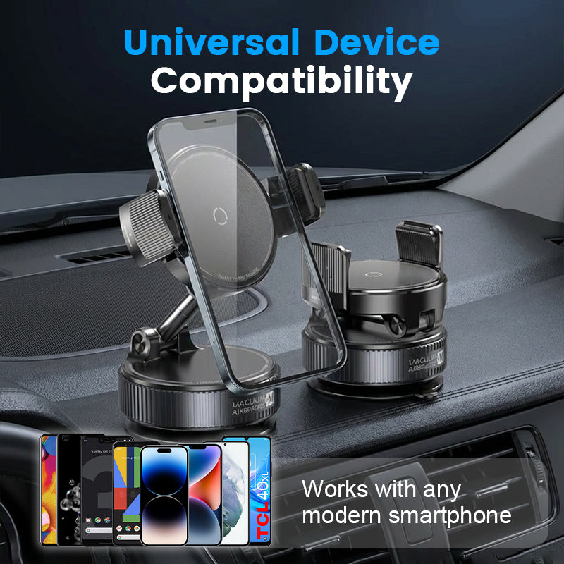 🥳2026 HOT SALE🥳💞50K+ SOLD! 🚗📱 50% OFF! Adjustable Magnetic Car Mount – Vacuum suction base for secure hold on bumpy roads. 24 N55 magnets – strong grip through most cases. 1080° rotation – perfect angle every time! 🛡️✨