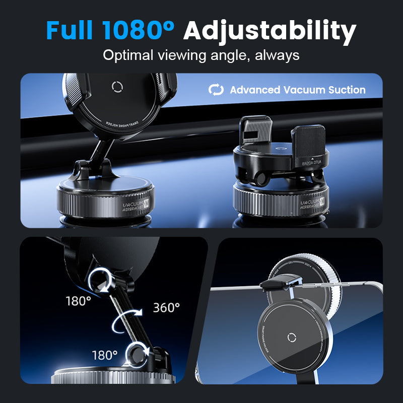 🥳2026 HOT SALE🥳💞50K+ SOLD! 🚗📱 50% OFF! Adjustable Magnetic Car Mount – Vacuum suction base for secure hold on bumpy roads. 24 N55 magnets – strong grip through most cases. 1080° rotation – perfect angle every time! 🛡️✨