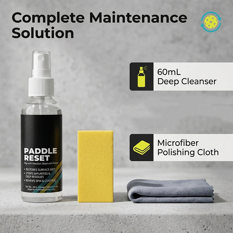 🥳2026 HOT SALE🥳💞50K+ SOLD!🎾🧽 50% OFF! Portable Pickleball Paddle Cleaner Kit – Restores original grit & spin. Biodegradable spray, microfiber cloth & sponge included. Play with confidence! 🏆✨