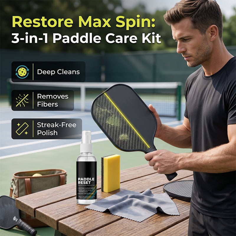 🥳2026 HOT SALE🥳💞50K+ SOLD!🎾🧽 50% OFF! Portable Pickleball Paddle Cleaner Kit – Restores original grit & spin. Biodegradable spray, microfiber cloth & sponge included. Play with confidence! 🏆✨