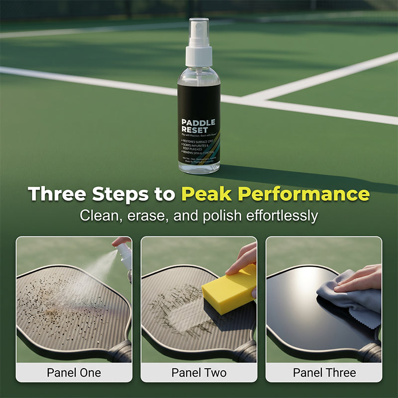 🥳2026 HOT SALE🥳💞50K+ SOLD!🎾🧽 50% OFF! Portable Pickleball Paddle Cleaner Kit – Restores original grit & spin. Biodegradable spray, microfiber cloth & sponge included. Play with confidence! 🏆✨