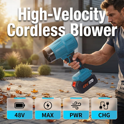 🥳2026 HOT SALE🥳💞50K+ SOLD! 🍂💨 50% OFF! High-Velocity Cordless Blower – 48V battery, 1100W power, clears leaves & debris fast. Ergonomic & versatile for garden, car & workshop! 🔋💪