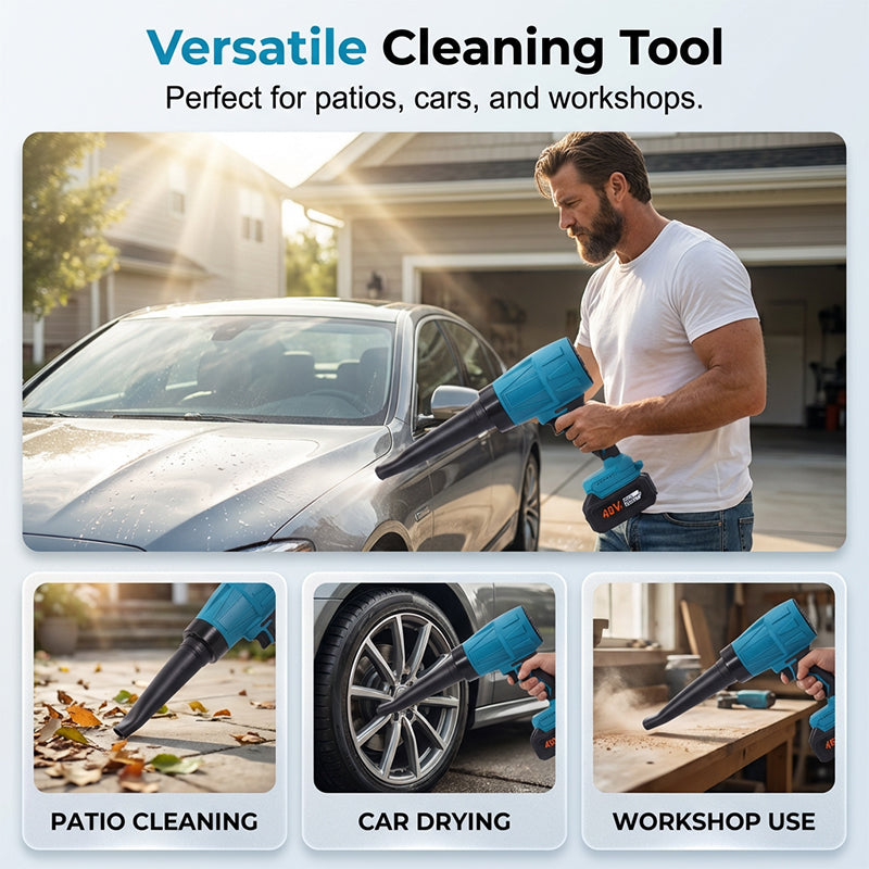 🥳2026 HOT SALE🥳💞50K+ SOLD! 🍂💨 50% OFF! High-Velocity Cordless Blower – 48V battery, 1100W power, clears leaves & debris fast. Ergonomic & versatile for garden, car & workshop! 🔋💪