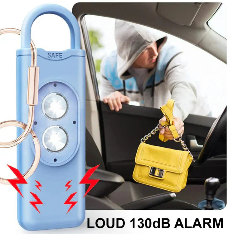 🥳2026 HOT SALE🥳💞50K+ SOLD!🔊✨ 50% OFF! High Decibel Anti‑Wolf Flashing Alarm Keychain – 130dB siren & strobe light disorient attackers, alert passers‑by. Pull the pin & scare off threats instantly! 🛡️💨