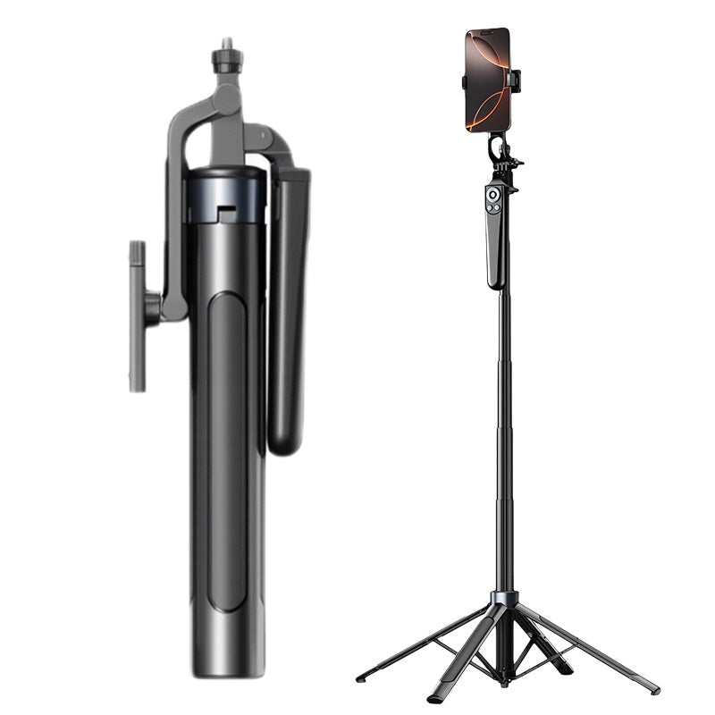 🥳2026 HOT SALE🥳💞50K+ SOLD!📱🦵 50% OFF! 4‑Legged Selfie Stick – One‑button pop‑up, stable 4‑leg base & 180cm extension. Perfect for family photos – no more awkward angles! 🎥✨