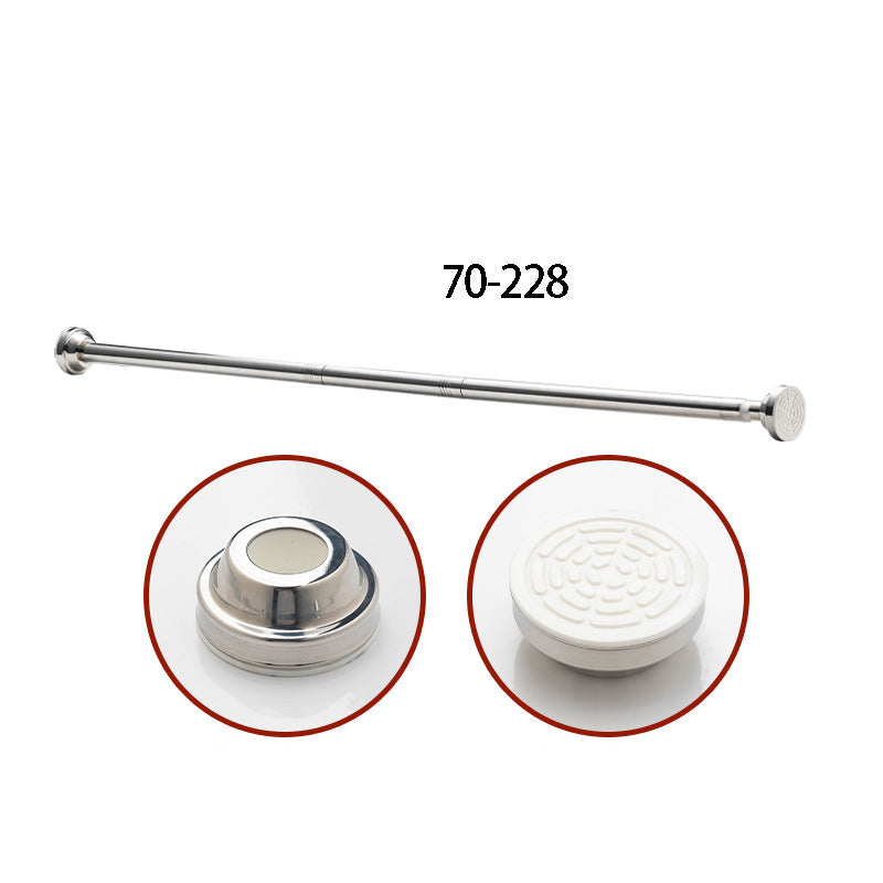 🥳2026 HOT SALE🥳💞50K+ SOLD! 🛁🔧 Adjustable Tension Rod – no drills, no screws, no wall damage! Strong internal spring holds up to 15KG. Fits 70-292cm – perfect for showers, curtains & windows! 🏠✅