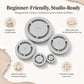 🥳2026 HOT SALE🥳💞50K+ SOLD!🏺✨ 50% OFF! Pottery Foot Ring Template – Quick centering, 5 sizes for cups to bowls. 3‑step press & shape. Perfect for beginners & hobbyists! 🌀🛠️