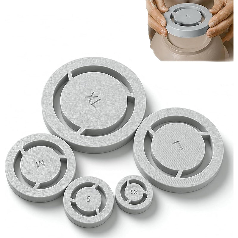 🥳2026 HOT SALE🥳💞50K+ SOLD!🏺✨ 50% OFF! Pottery Foot Ring Template – Quick centering, 5 sizes for cups to bowls. 3‑step press & shape. Perfect for beginners & hobbyists! 🌀🛠️