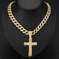 🥳2026 HOT SALE🥳💞50K+ SOLD! 💎✨ 50% OFF! Full Rhinestone Hip‑hop Bold Cross Pendant Necklace – Dazzling crystal cross, chunky chain design. A true statement piece for street style & special occasions – shine like a star! 🌟💛