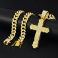 🥳2026 HOT SALE🥳💞50K+ SOLD! 💎✨ 50% OFF! Full Rhinestone Hip‑hop Bold Cross Pendant Necklace – Dazzling crystal cross, chunky chain design. A true statement piece for street style & special occasions – shine like a star! 🌟💛