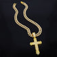 🥳2026 HOT SALE🥳💞50K+ SOLD! 💎✨ 50% OFF! Full Rhinestone Hip‑hop Bold Cross Pendant Necklace – Dazzling crystal cross, chunky chain design. A true statement piece for street style & special occasions – shine like a star! 🌟💛