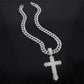 🥳2026 HOT SALE🥳💞50K+ SOLD! 💎✨ 50% OFF! Full Rhinestone Hip‑hop Bold Cross Pendant Necklace – Dazzling crystal cross, chunky chain design. A true statement piece for street style & special occasions – shine like a star! 🌟💛
