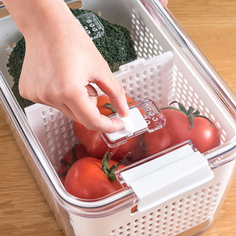 🥳2026 HOT SALE🥳💞50K+ SOLD!🍓🥬 50% OFF! Fresh Produce Storage Container – Vent system regulates airflow & humidity, keeps veg & fruit fresh longer. Adjustable dividers – no more squashed or soggy food! 🏠✨